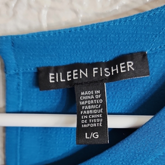 Eileen Fisher Blue Midi Dress - Picture 5 of 8
